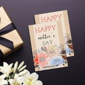 Elegante Terracotta Pastel Waterverf Bloemen Schort