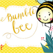 Bumble Bee Round Favor Sticker