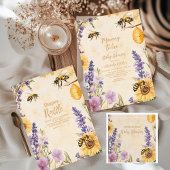 Mama naar Bee Floral Baby shower Kaart