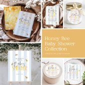 Mama wordt Bij Honing Neutrale Baby Shower Uitnodi Kaart