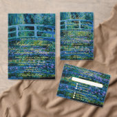 Moody Jewel Tones Monet Lily Pond Fine Art Wedding Bedankkaart (Personaliseer de collectie van deze zelfstandige maker.)