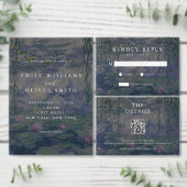 Monet Water Lilies Wedding Save The Date Magneet (Personaliseer de collectie van deze zelfstandige maker.)