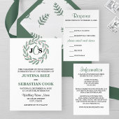 Evergreen Pine Wedding Informatiekaartje