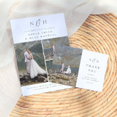 Monogram Initialen alles in één QR code foto bruil Kaart