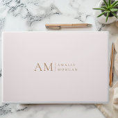 Monogram gepersonaliseerd roze Initiaal en naam Yogamat