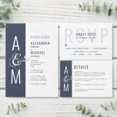 Monogram Typografie Eenvoudig gebold minimalistisc Kaart (Personaliseer de collectie van deze zelfstandige maker.)