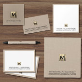 Elegant Monogram Financieel Visitekaartje