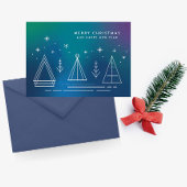 Monoline kerstbomen Adresetiketten Etiket