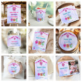 Schattige kleurrijk Onze kleine monsterverjaardag Bedankjes Labels