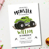 Monster Truck Verjaardagsfeest Minimale Jongens Ve Labels