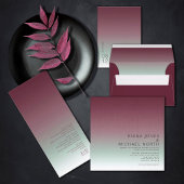 Houtgradiënt bruiloft Burgundy Mist ID741 Menu