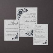 Moody Black Floral Vierkante Sticker (Personaliseer de collectie van deze zelfstandige maker.)