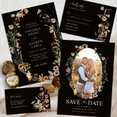Boho Floral slaat de datum op Save The Date
