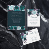 Moody Boho | Diepe Blauwgroen Turquoise Paarse Gar Kaart (Personaliseer de collectie van deze zelfstandige maker.)