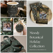 Moody Botanical gepersonaliseerde kerstvakantie Deurmat