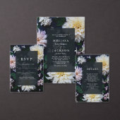 Moody Dahlia Floral Details Enclosure Kaart (Personaliseer de collectie van deze zelfstandige maker.)