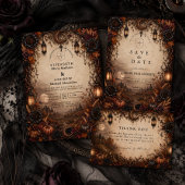 Humeurige Herfst Romantische Bruiloft Save The Date