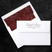 Glimmery Henna Grunge | Rich Blood Red Glam Damask Uitnodigingen Wikkel