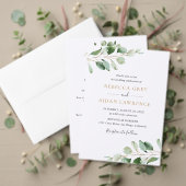 Elegant Eucalyptus Goud Groen Bruiloft Dank u Bedankjes Labels (Personaliseer deze collectie van deze onafhankelijke maker. Test)