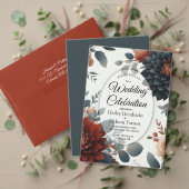 Moody Rustic Fall Florals Wedding Kaart (Personaliseer deze collectie van deze onafhankelijke maker. Test)