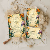 Moody Tropical Floral Wedding Kaart