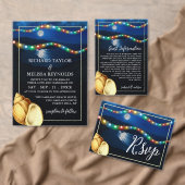 Elegant Moonlit Beach bruiloft Detail Informatiekaartje (Personaliseer de collectie van deze zelfstandige maker.)