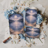 Moonlit Forest Lake Romance Wedding Bedankkaart