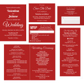 Crimson Rode Bruiloft Menu