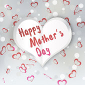 Happy Moederdag 3D-papierhart Kartonnen Onderzetters