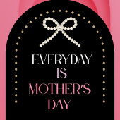 Everyday is Mothers Day Elegance Pink Bow Socks Sokken