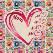 Gepersonaliseerde naam Moeder Kinder bloemen overa Schort