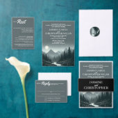 Mountain Magic Initialen Ronde Sticker (Personaliseer de collectie van deze zelfstandige maker.)