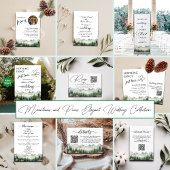 All in One Mountains and Pines Elegant Wedding Kaart