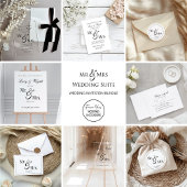 Mr & Mrs Scripty Black & White huwelijksuitnodigin Acryl Uitnodigingen