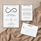 Mr & Mrs Infinity Symbool Bruiloft Vierkante Sticker (Personaliseer de collectie van deze zelfstandige maker.)