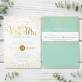 MRS & MRS STIJLVOLLE TROUWTAFEL confetti gouden mu Servetten (Personaliseer de collectie van deze zelfstandige maker.)