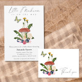 Paddenstoelen - Dank u kaart Ronde Sticker