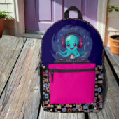 Glimlachende Octopus DJ, Happy Music Party / Verja All In One Uitnodiging