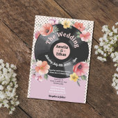 Muziek Record Bruiloft Bloemen uit de jaren vijfti Kaart