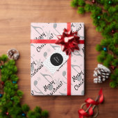 Chic Houndstooth Musical Notes Merry Kerstry Kaart (Personaliseer de collectie van deze zelfstandige maker.)