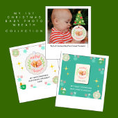 Mijn 1e Kerst Baby Naam FOTO Krans Geschenktassen Medium Cadeauzakje