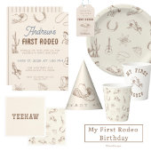 My First Rodeo Western Birthday Cowboy Party Hat Feesthoedjes