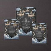 Mystieke wolken weelderige kroonluchter bruiloft informatiekaartje (Personaliseer de collectie van deze zelfstandige maker.)