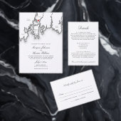 Mystieke CT-kaart Elegante zwart-witte bruiloft Save The Date (Personaliseer de collectie van deze zelfstandige maker.)