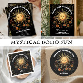 Boho Mystieke Zon 40ste Verjaardag Uitnodiging