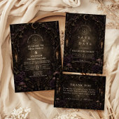 Mystieke Maan Goth Bos Bruiloft Save The Date