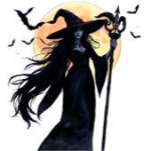 Mystieke heks onder een volle maan leggings