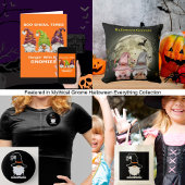 Halloween Gnome Witch White Hair Invite Briefkaart