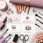 Roze en Blush Nail Salon Visitekaartje