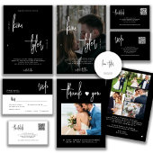 Moderne script eenvoudige bruiloft rsvp informatiekaartje